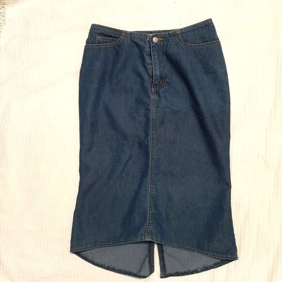Top One Jeans Pencil Denim Skirt Knee Length Hight waisted Small - Picture 1 of 10